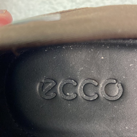 Ecco Brown Gortex Slip On Comfort Women's Loafers Size 38 Preowned - Picture 4 of 11